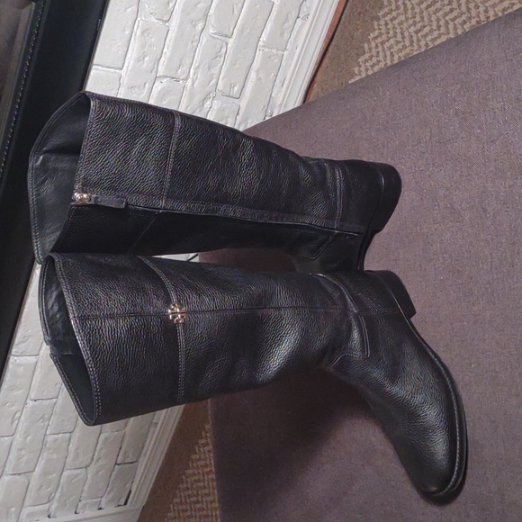 Tory Burch black riding boots - Picture 2 of 7